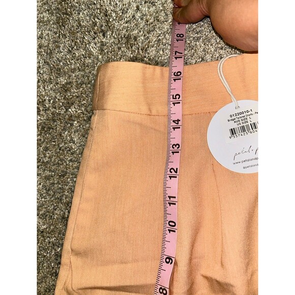 Petal And Pup Bridget Tailored Shorts Peach L Pleated‎ Chino Pastel High Waisted - Picture 9 of 10